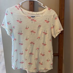 Short sleeve flamingo shirt
